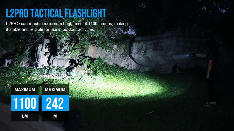 TrustFire L2PRO Single Mode 1100 Lumens Flashlight with 242m Throw