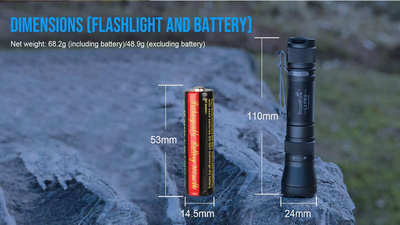 TrustFire L2PRO Single Mode 1100 Lumens Flashlight with 242m Throw