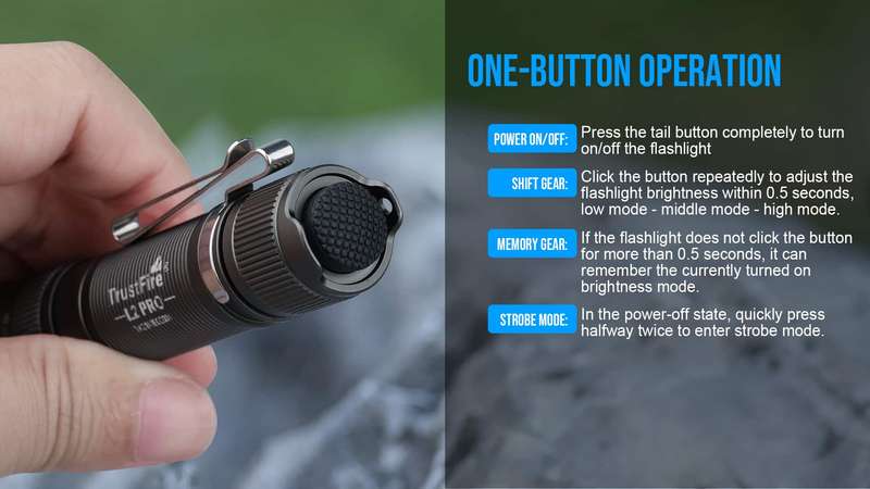 TrustFire L2PRO Single Mode 1100 Lumens Flashlight with 242m Throw