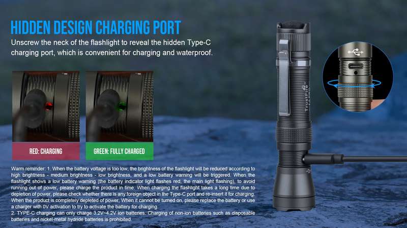 TrustFire L2PRO Single Mode 1100 Lumens Flashlight with 242m Throw