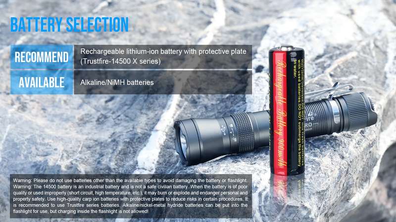 TrustFire L2PRO Single Mode 1100 Lumens Flashlight with 242m Throw