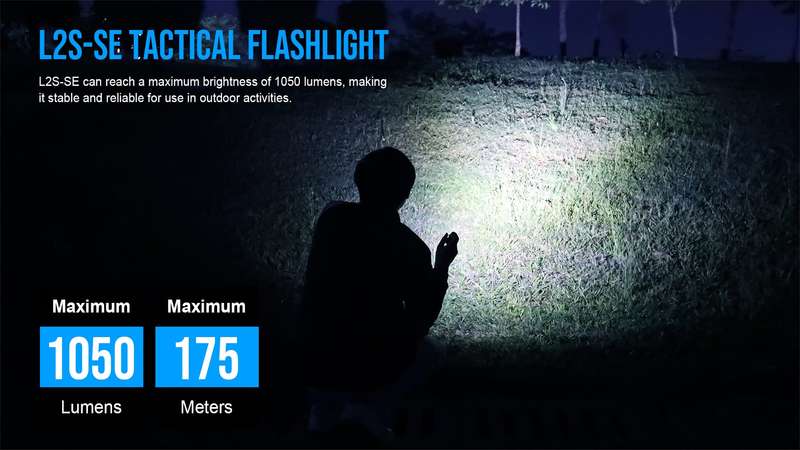TrustFire L2S-SE 1050 Lumens Tactical Flashlight with 176m Throw