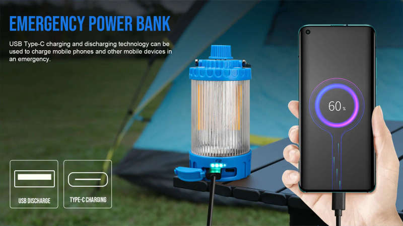 TrustFire C2 Rechargeable Camping Lantern 500LM Portable LED Light