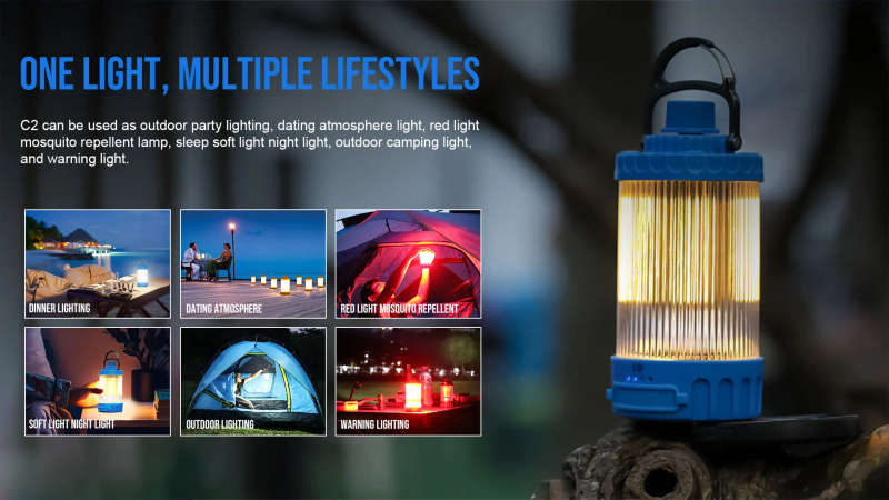 TrustFire C2 Rechargeable Camping Lantern 500LM Portable LED Light