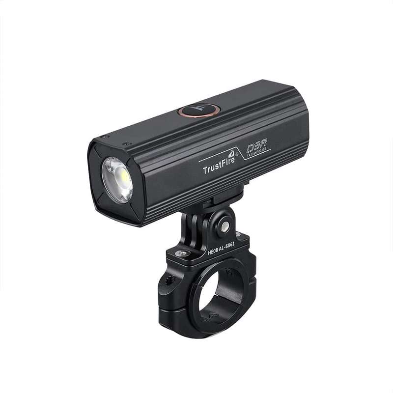 TrustFire D3R Cycling Light - 1350 Lumens, 110m Throw, Rechargeable Bike Headlight