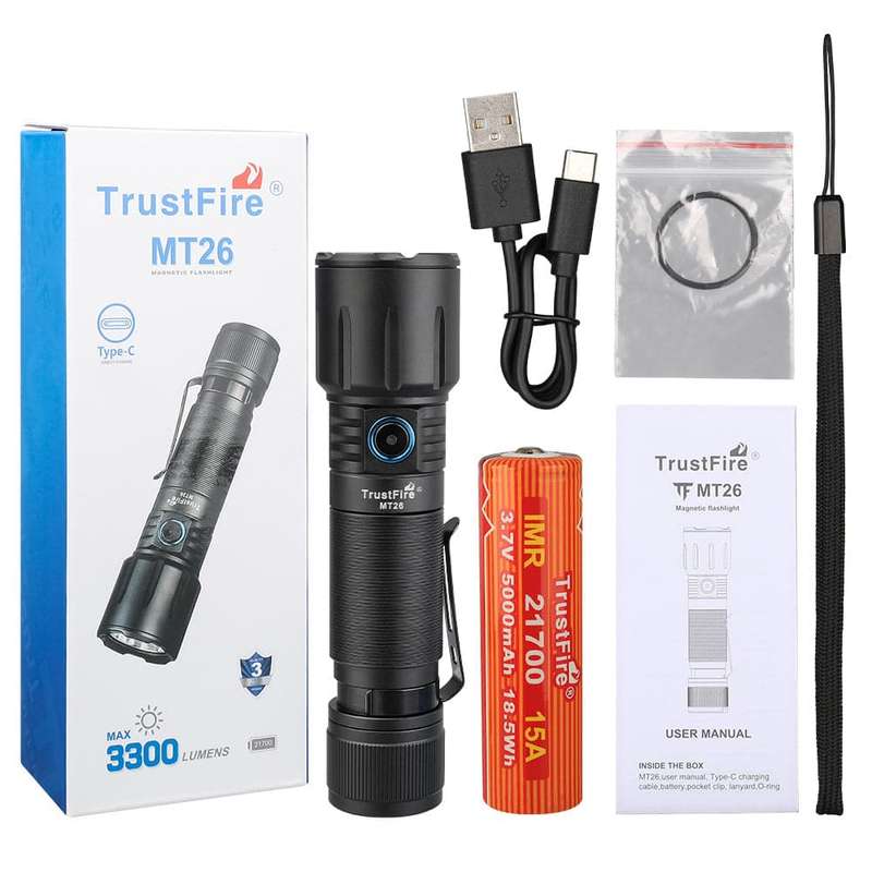 TrustFire MT26 3300 Lumens EDC Flashlight with 295m Throw