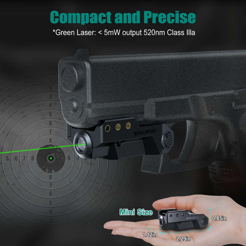 Siriustac PGL Green Laser Sight - Precision Targeting with Lumens and Throw