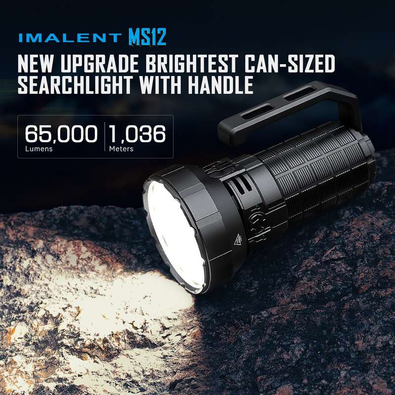 Imalent MS12 Mini-C 65000 Lumen 1036m Throw Rechargeable LED Searchlight