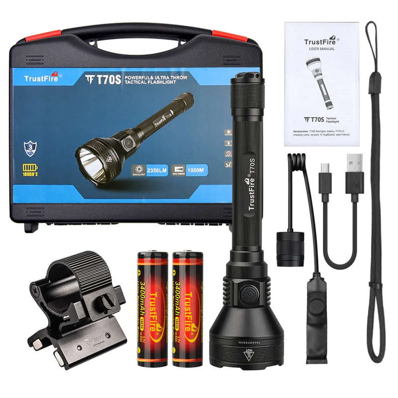 TrustFire T70S Hunting Flashlight  2350 Lumens, 1050m Throw