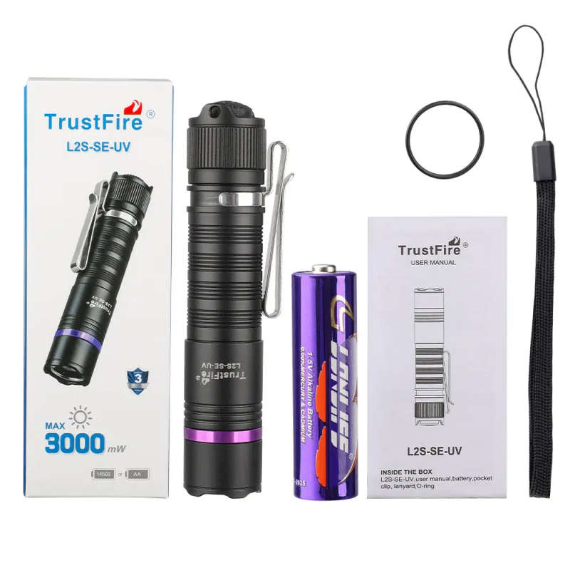 TrustFire L2S-SE-UV Flashlight  1050 Lumens, 175m Throw, UV Mode