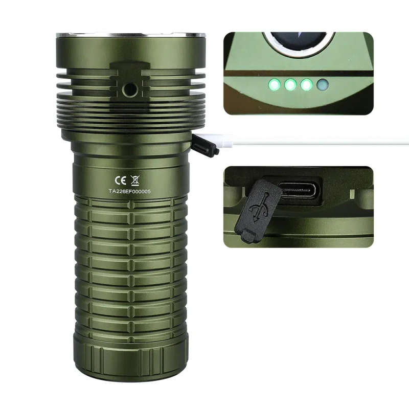 TrustFire TR-200 Flashlight - 20,000 Lumens, 500m Throw