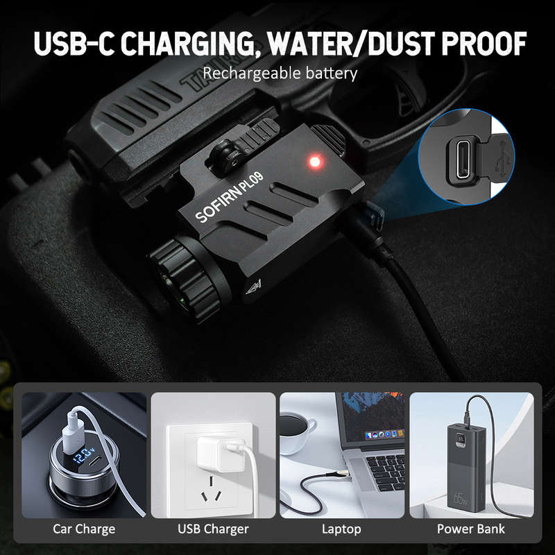 Sofirn PL09 1600 Lumen 212m Throw Rechargeable Pistol Light with Built-in Battery
