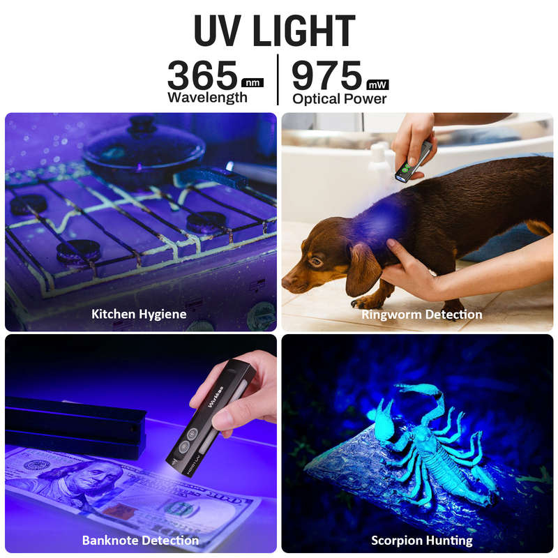 Wurkkos HD01 UV 1200 Lumen 157m Throw Rechargeable EDC Flashlight with Built-in Battery