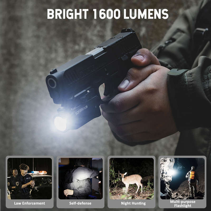 Sofirn PL09 1600 Lumen 212m Throw Rechargeable Pistol Light with Built-in Battery