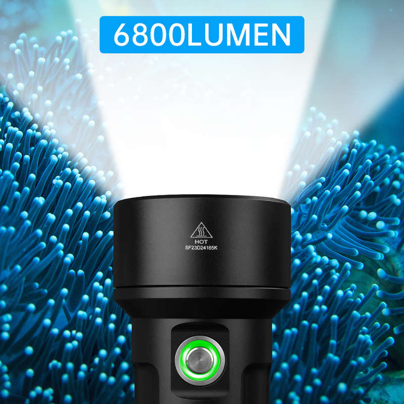 Sofirn SD09L 6800 Lumen 542m Throw Rechargeable Diving Flashlight with 21700 Batteries