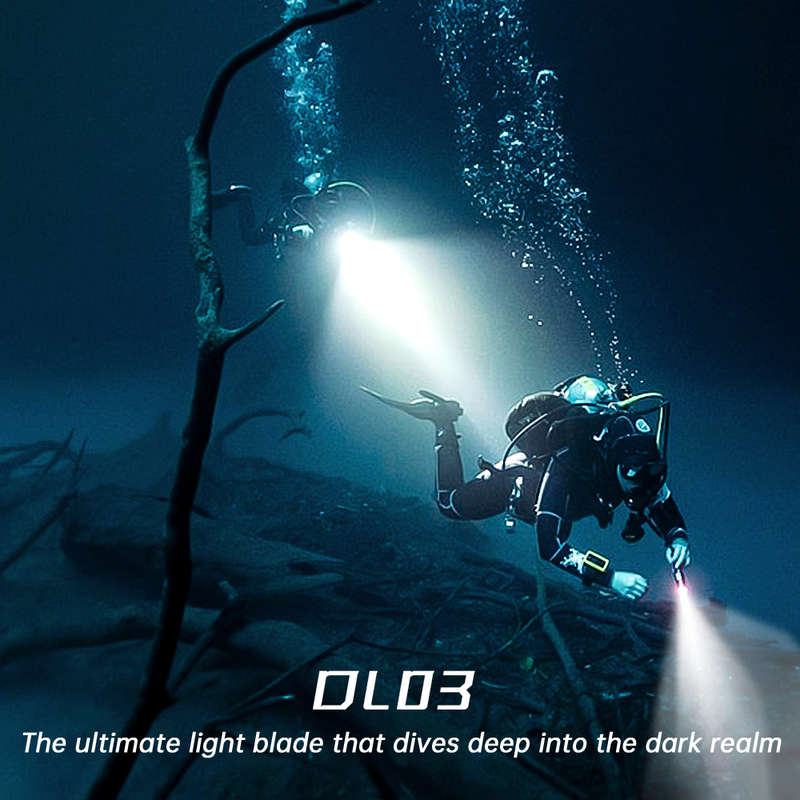 Wurkkos DL03 2800 Lumen 480m Throw Rechargeable Diving Flashlight with 21700 Battery