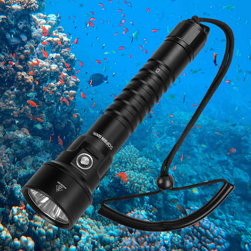 Sofirn SD09L 6800 Lumen 542m Throw Rechargeable Diving Flashlight with 21700 Batteries