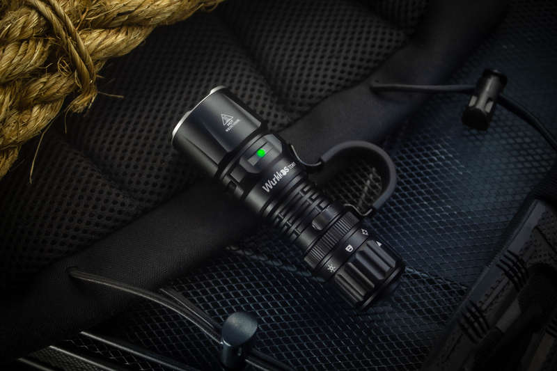 Wurkkos TD07 1300 Lumen 350m Throw Rechargeable Tactical Flashlight with 18350 Battery