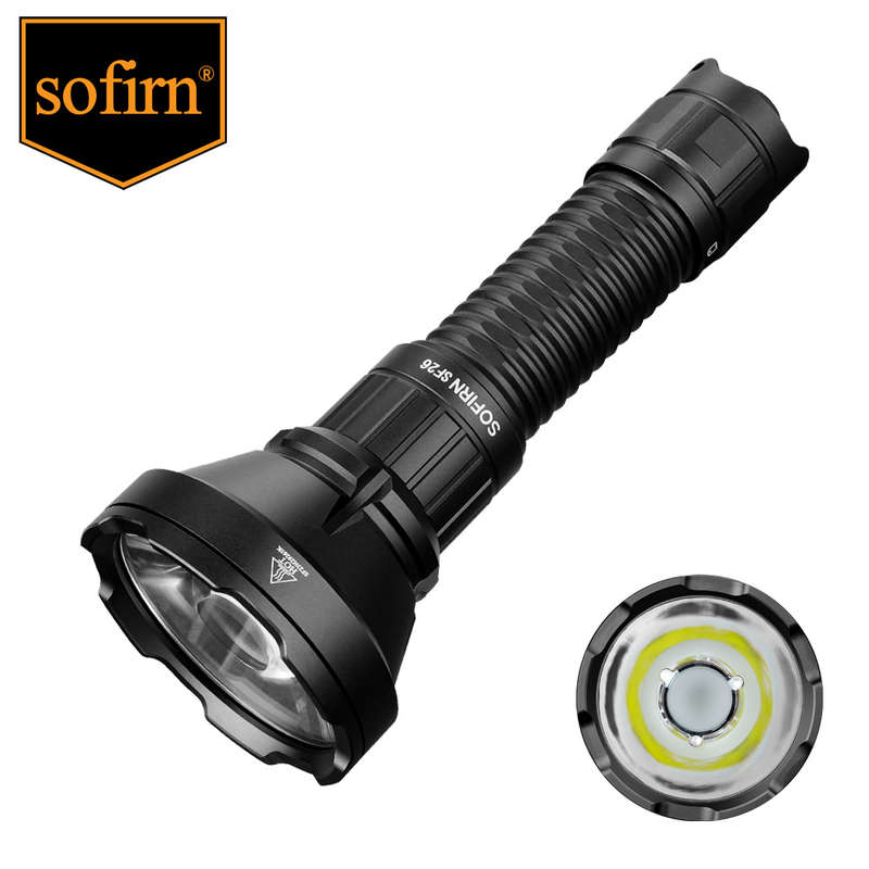 Sofirn SF26 2000 Lumen 964m Throw Rechargeable Tactical Flashlight with 21700 Battery