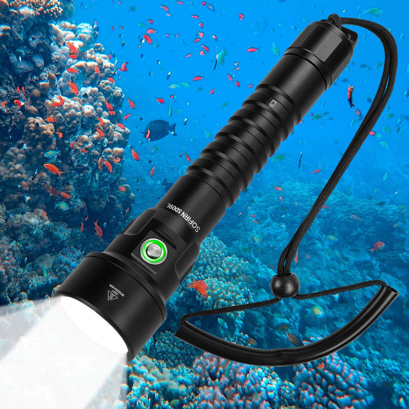 Sofirn SD09L 6800 Lumen 542m Throw Rechargeable Diving Flashlight with 21700 Batteries