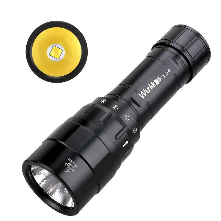 Wurkkos DL10R 4500 Lumen 287m Throw Rechargeable Diving Flashlight with 21700 Battery