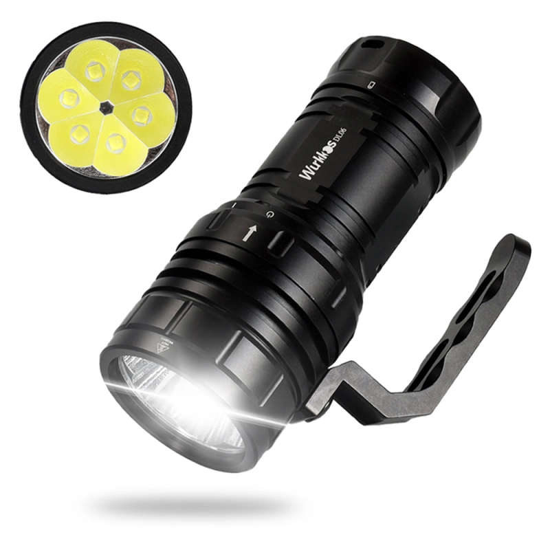 Wurkkos DL06 15000 Lumen 555m Throw Rechargeable Diving Flashlight with 3x 21700 Batteries