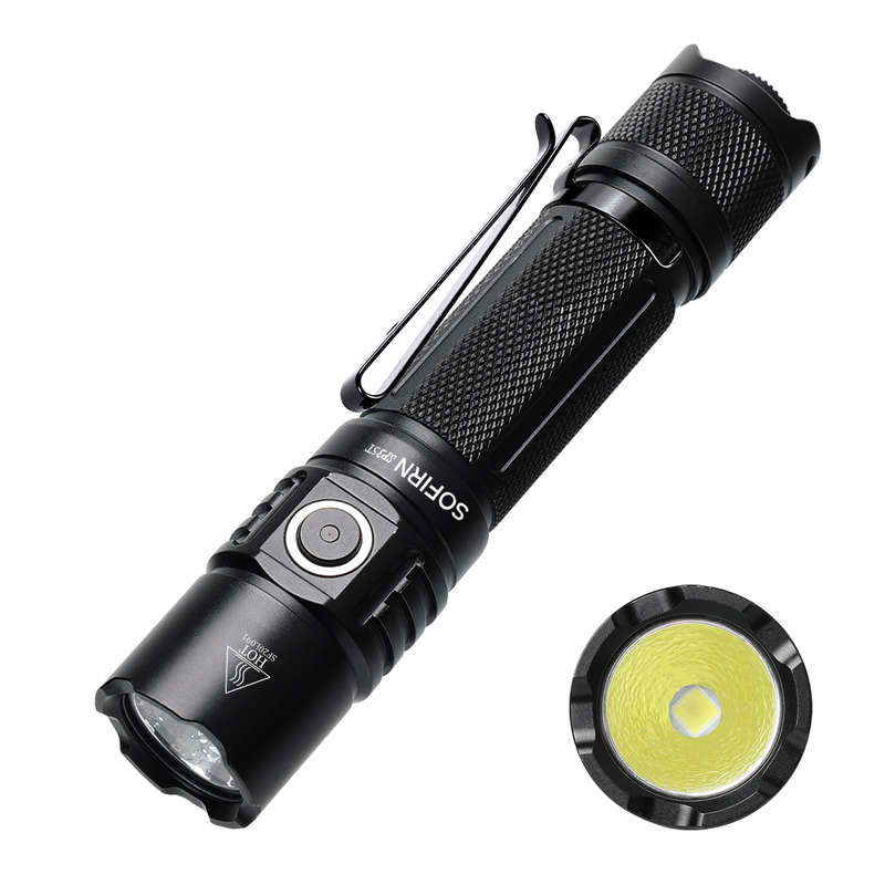 Sofirn SP35T 3800 Lumen 280m Throw Rechargeable Tactical Flashlight with 21700 Battery