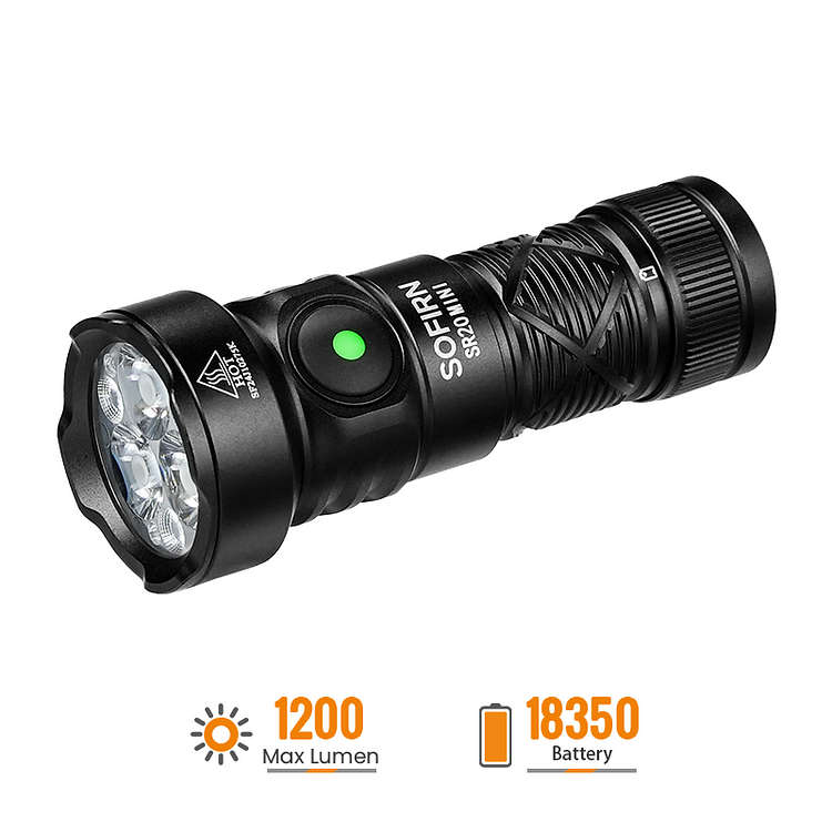Sofirn SR20 Mini 1200 Lumen 142m Throw Rechargeable EDC Flashlight