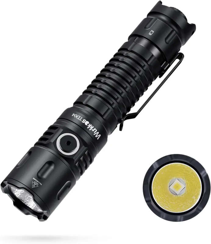 Wurkkos TD04 3000 Lumen 295m Throw Rechargeable Tactical Flashlight with 21700 Battery