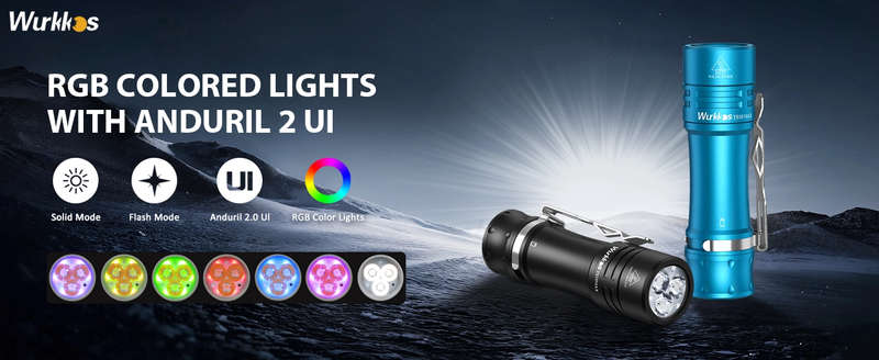 Wurkkos TS10 Max 2500 Lumen 157m Throw Rechargeable Flashlight with 18650 Battery