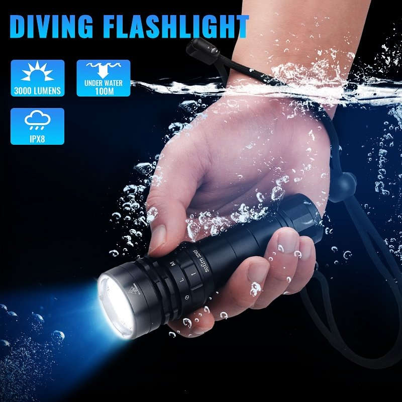 Sofirn SD05 3000 Lumen 270m Throw Rechargeable Diving Flashlight with 21700 Battery