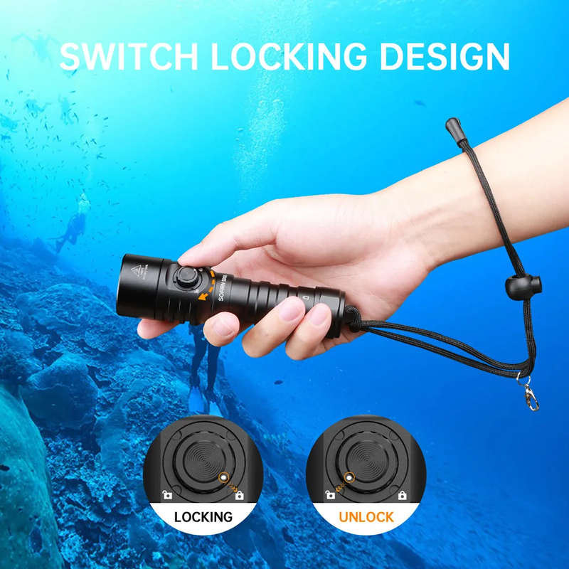 Sofirn SD06 3200 Lumen 472m Throw Rechargeable Diving Flashlight with 21700 Battery