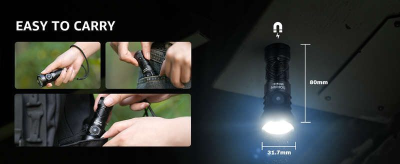 Sofirn SR20 Mini 1200 Lumen 142m Throw Rechargeable EDC Flashlight