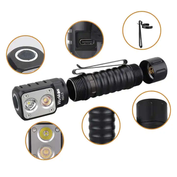 Wurkkos HD15 2000 Lumen 151m Throw Rechargeable Headlamp with 18650 Battery