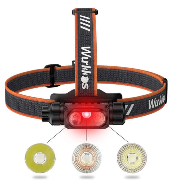 Wurkkos HD16 2500 Lumen 297m Throw Rechargeable Headlamp with 18650 Battery