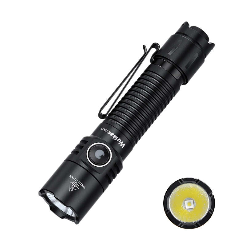 Wurkkos TD05 1800 Lumen 373m Throw Rechargeable Tactical Flashlight with 18650 Battery