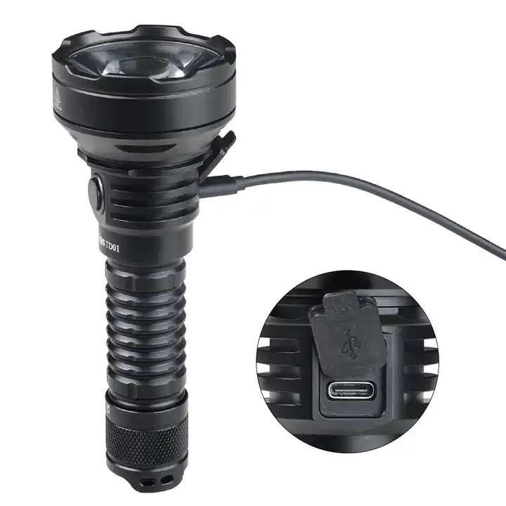 Wurkkos TD01 2200 Lumen 1039m Throw Rechargeable Tactical Flashlight with 21700 Battery