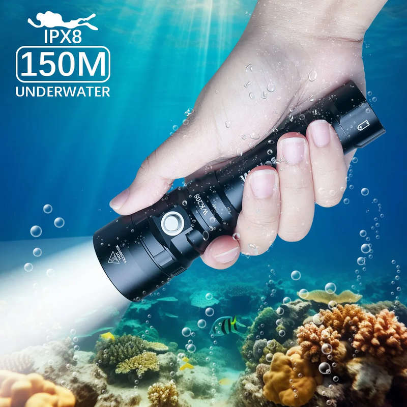 Wurkkos WK20S 2000 Lumen 363m Throw Rechargeable Diving Flashlight with 18650 Battery