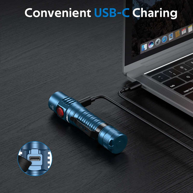 Wurkkos FC11C 1200 Lumen 155m Throw Rechargeable Flashlight with 18650 Battery