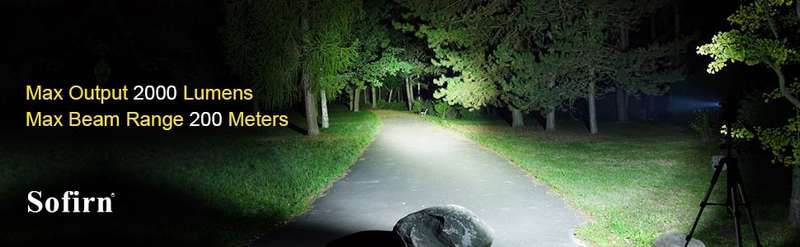 Sofirn SC31 Pro 2000 Lumen 255m Throw Rechargeable Flashlight with 18650 Battery