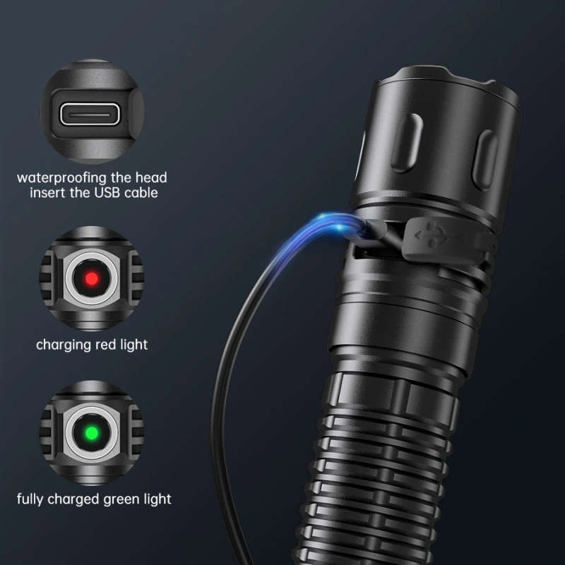 Wurkkos TD04 3000 Lumen 295m Throw Rechargeable Tactical Flashlight with 21700 Battery