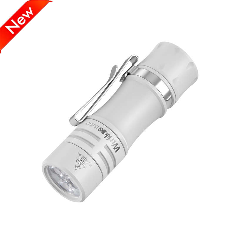 Wurkkos TS10 V2 1400 Lumen 130m Throw Rechargeable Mini Flashlight with 14500 Battery