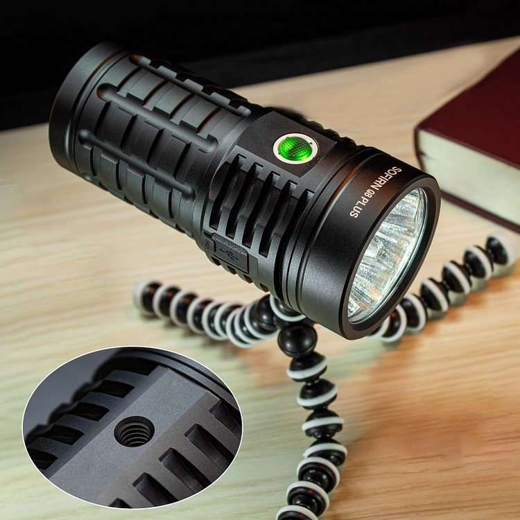 Sofirn Q8 Plus 16000 Lumen 554m Throw Rechargeable Flashlight with 3x 21700 Batteries