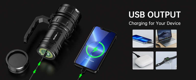 Wurkkos DL06 15000 Lumen 555m Throw Rechargeable Diving Flashlight with 3x 21700 Batteries