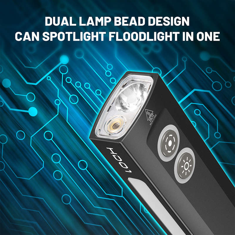 Wurkkos HD01 1200 Lumen 157m Throw Rechargeable EDC Flashlight with Built-in Battery