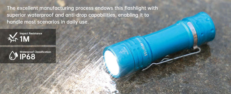 Wurkkos TS10 Max 2500 Lumen 157m Throw Rechargeable Flashlight with 18650 Battery