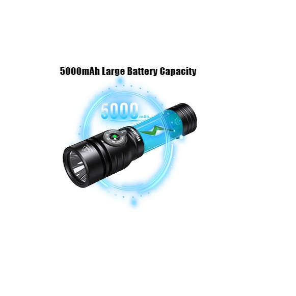 Wurkkos DL02 3000 Lumen 480m Throw Rechargeable Diving Flashlight with 21700 Battery