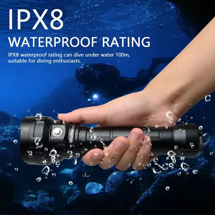 Wurkkos DL70 13000 Lumen 505m Throw Rechargeable Diving Flashlight with 2x 26650