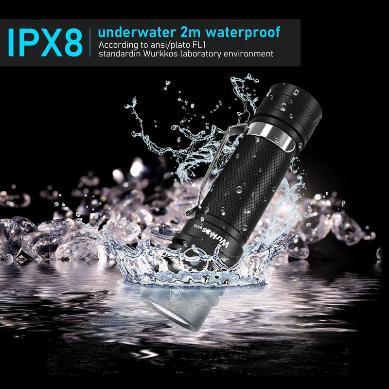 Wurkkos WK03 1800 Lumen 217m Throw Rechargeable EDC Flashlight
