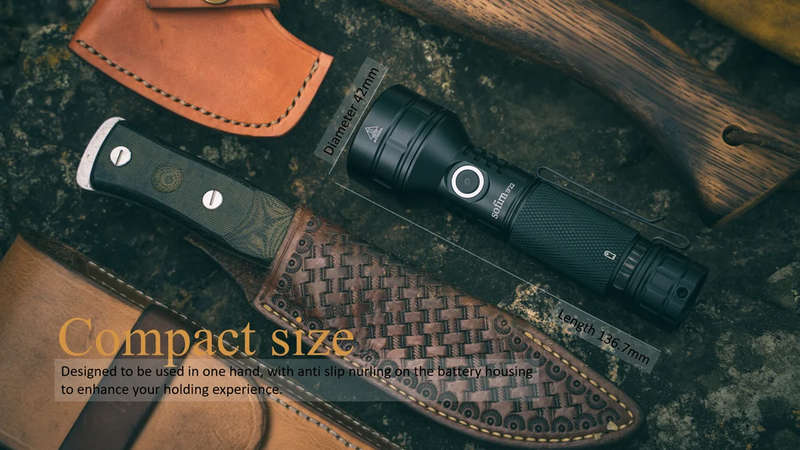 Sofirn IF22A 2100 Lumen 697m Throw Rechargeable Flashlight with 21700 Battery
